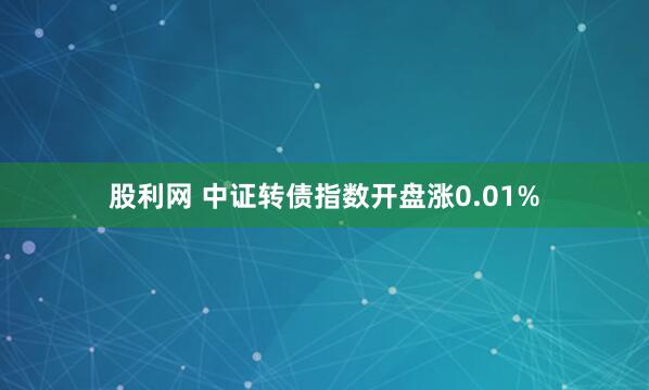 股利网 中证转债指数开盘涨0.01%
