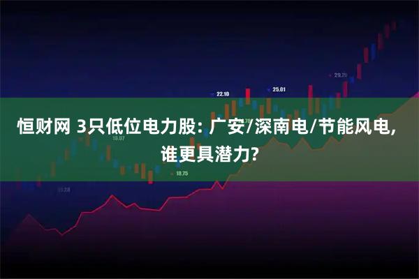 恒财网 3只低位电力股: 广安/深南电/节能风电, 谁更具潜力?